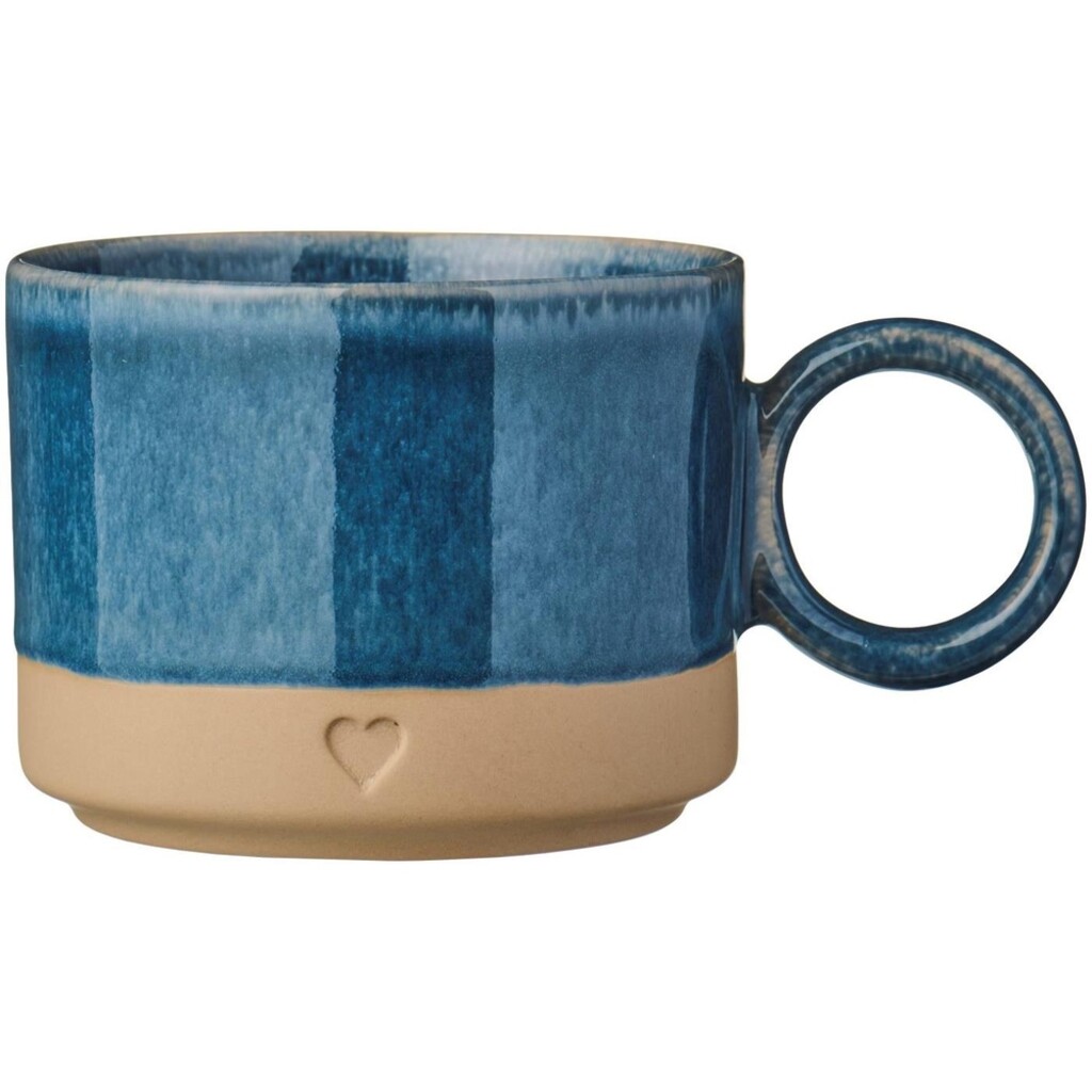 Keramik Tasse mit Henkel Heart