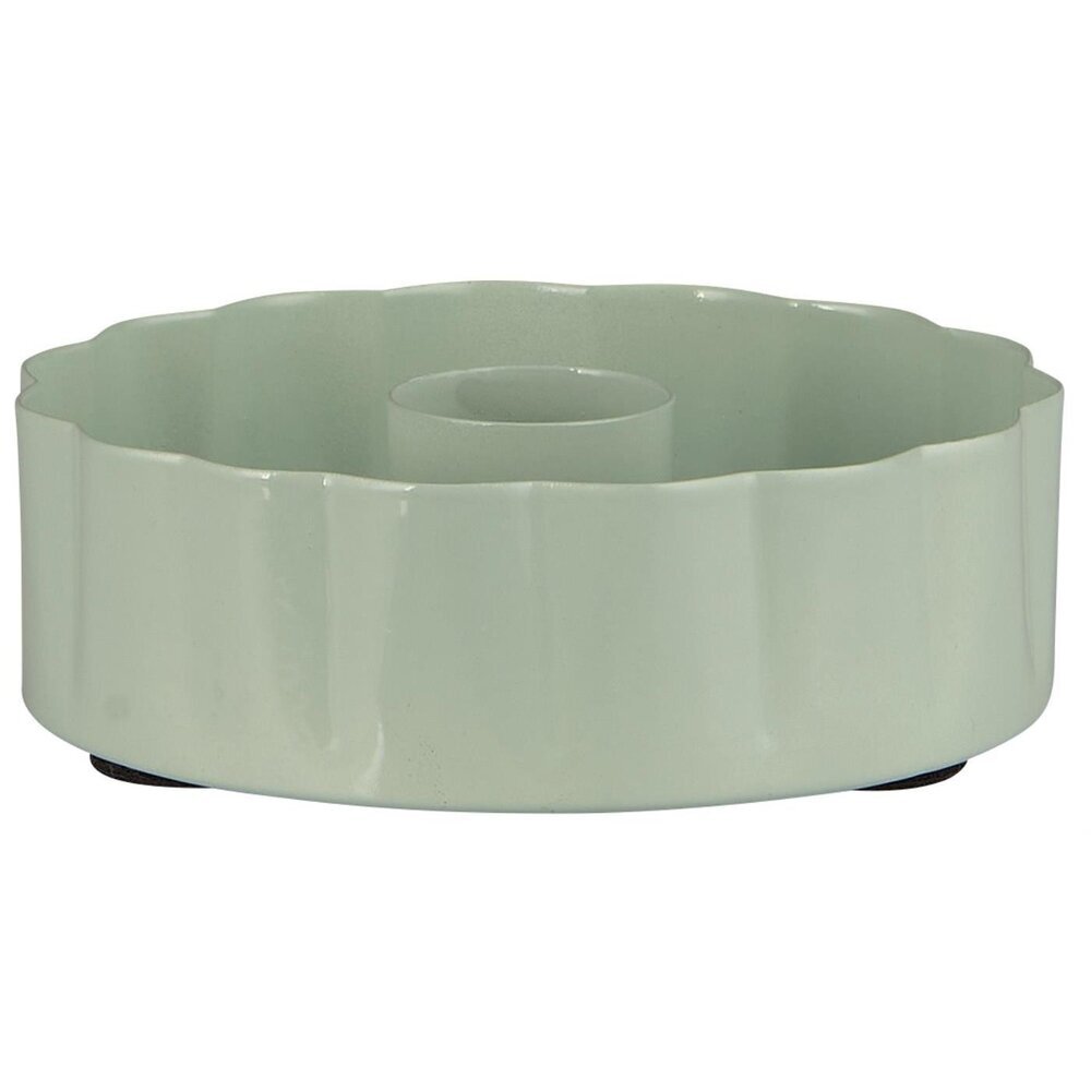 Kerzenhalter für Stabkerze gewellte Kante