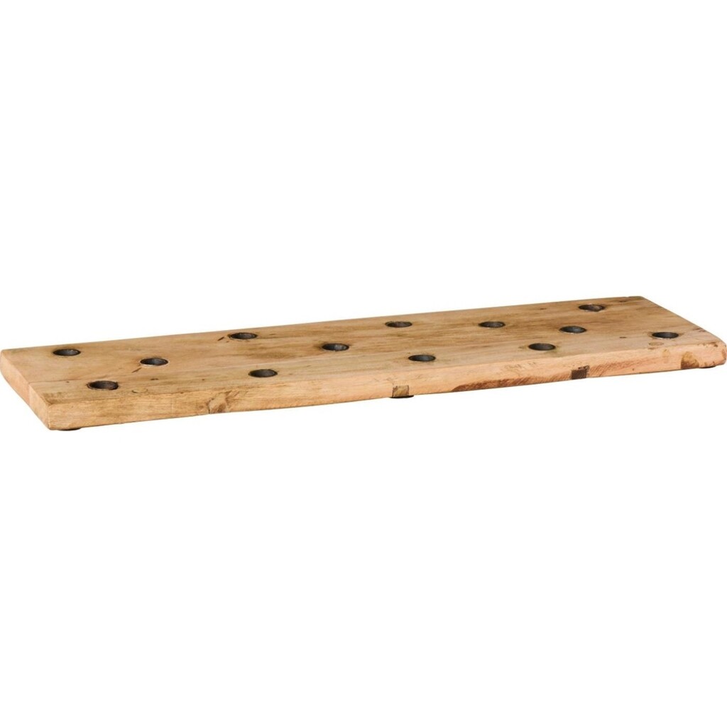 IB Laursen Kerzenhalter Holzbrett für dünne Kerzen Unika Preview Image