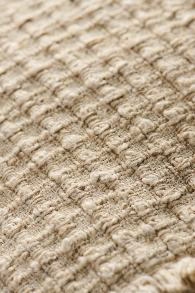 IB Laursen Kissenhülle Karomuster mit Fransen 80x35 cm