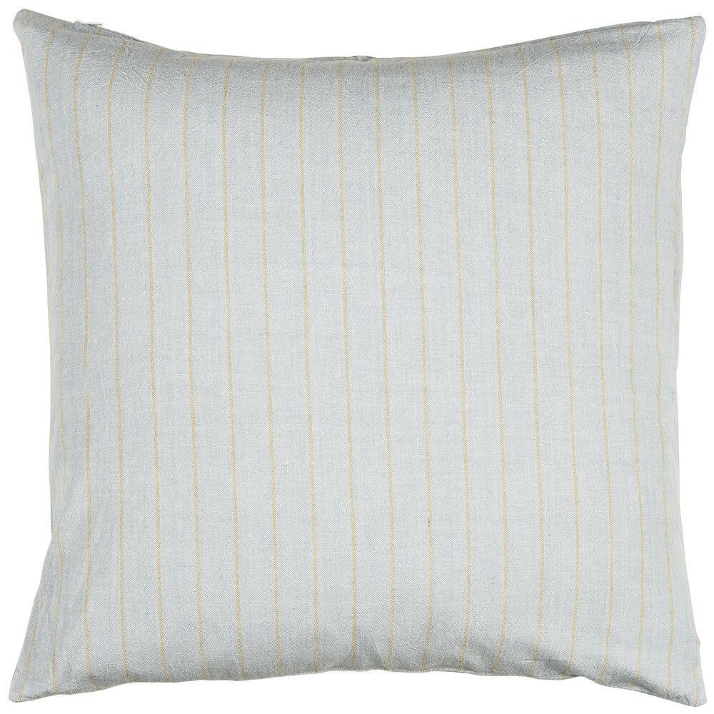 Kissenbezug quadratisch mit dünnen beigen Streifen