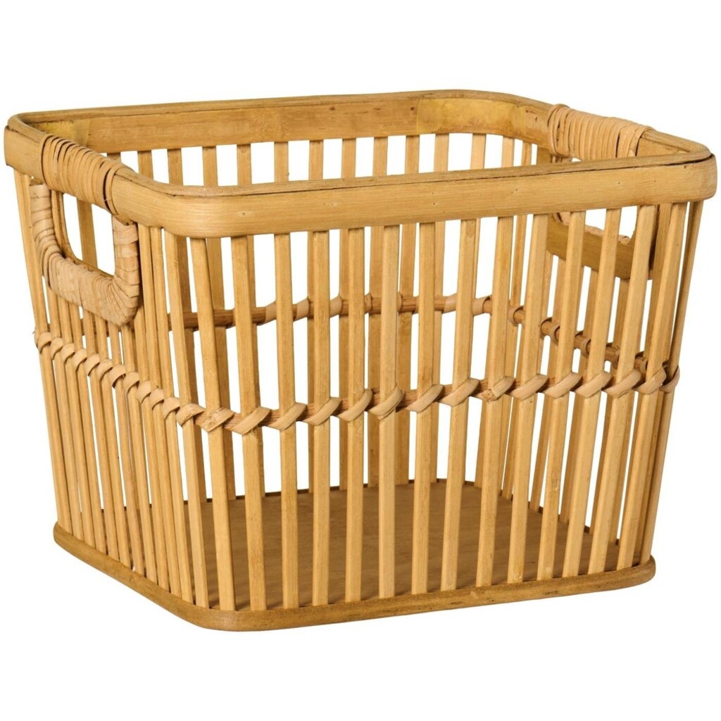 IB Laursen Bambus Korb mit Griffen - Offenes Geflecht online kaufen bei SKANDEKO