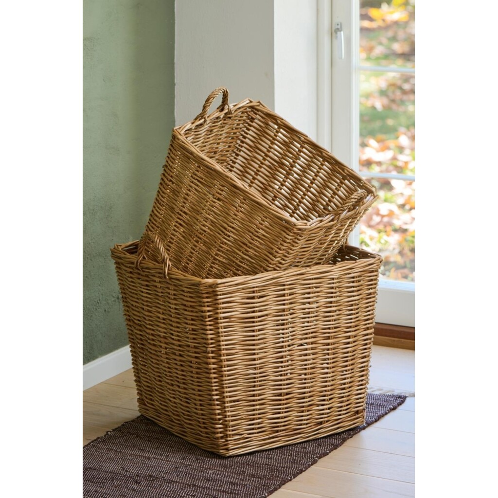 IB Laursen Korbsatz aus Vollweide, viereckig (2er-Set)