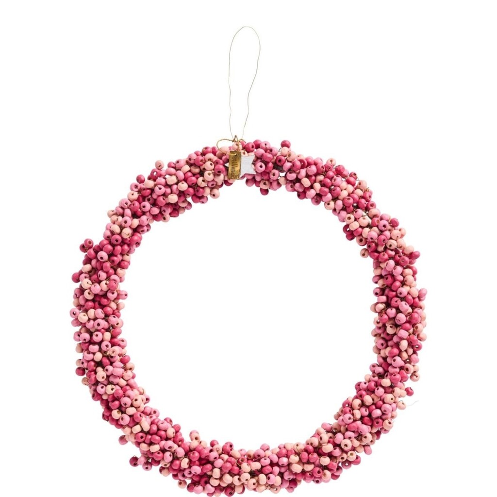 Kranz mit Holzperlen Stillenat handgefertigt