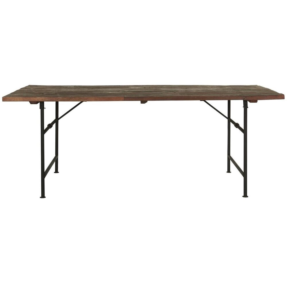 IB Laursen Langer Tisch Unika mit Holzplatte und Metallgestell Preview Image