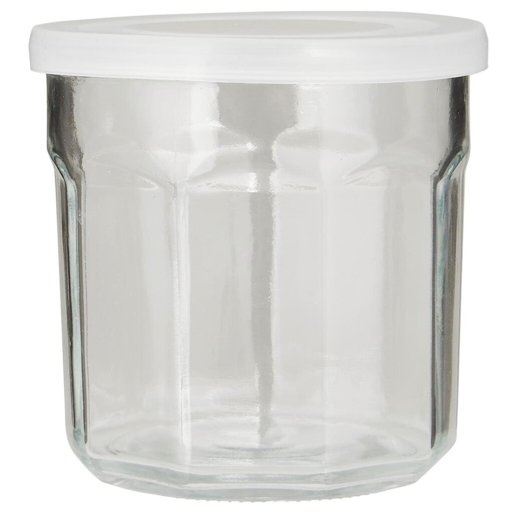 Marmeladenglas mit transparenten Deckel
