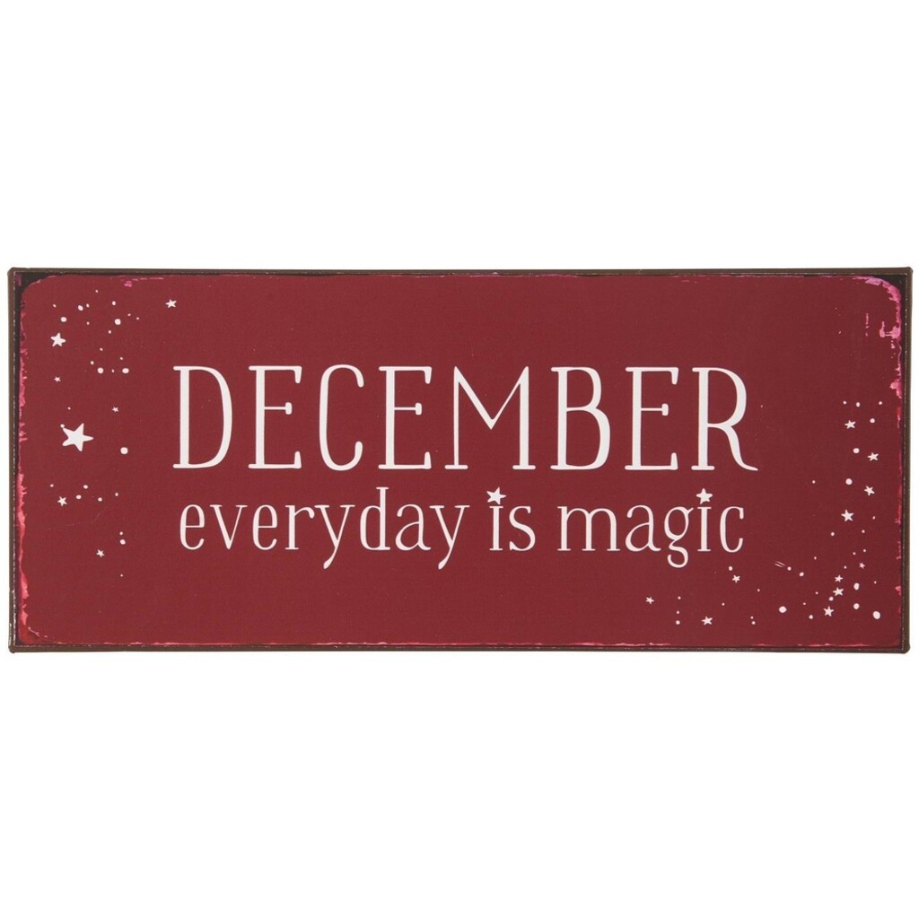 IB Laursen Metallschild December everyday is magic Preview Image