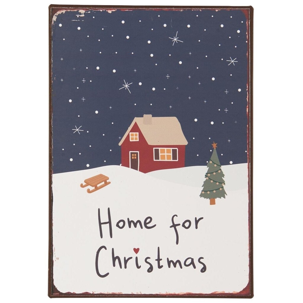 IB Laursen Metallschild Home for Christmas Preview Image