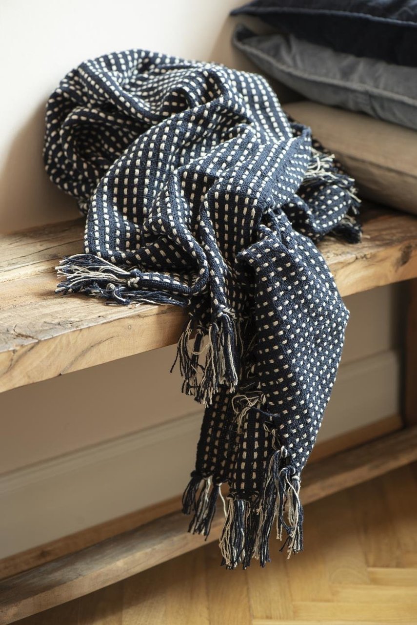Impressionen zu Ib Laursen Plaid Decke mit Eckmuster, Bild 7
