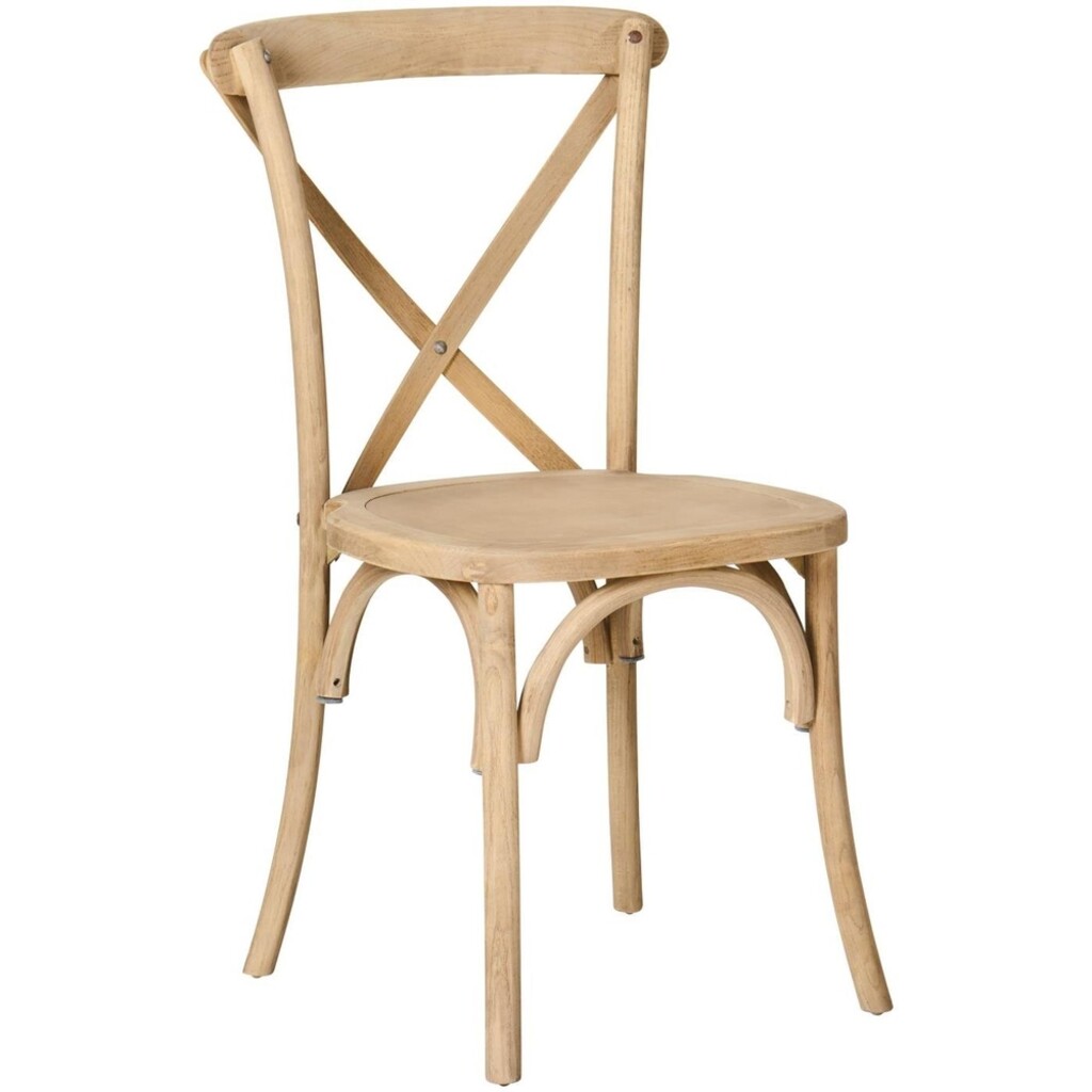 Provence-Stuhl mit Holzsitz, stapelbar