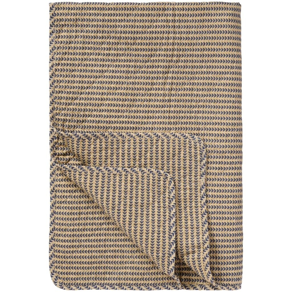 IB Laursen Quilt braun mit dunkelblauen Stängeln Preview Image