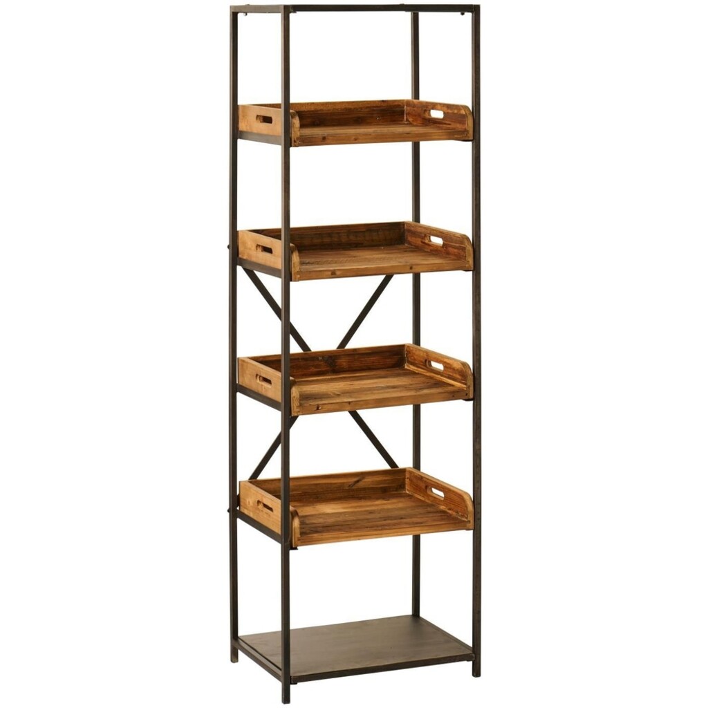 Regal mit Ablagen, Holztabletts Brooklyn