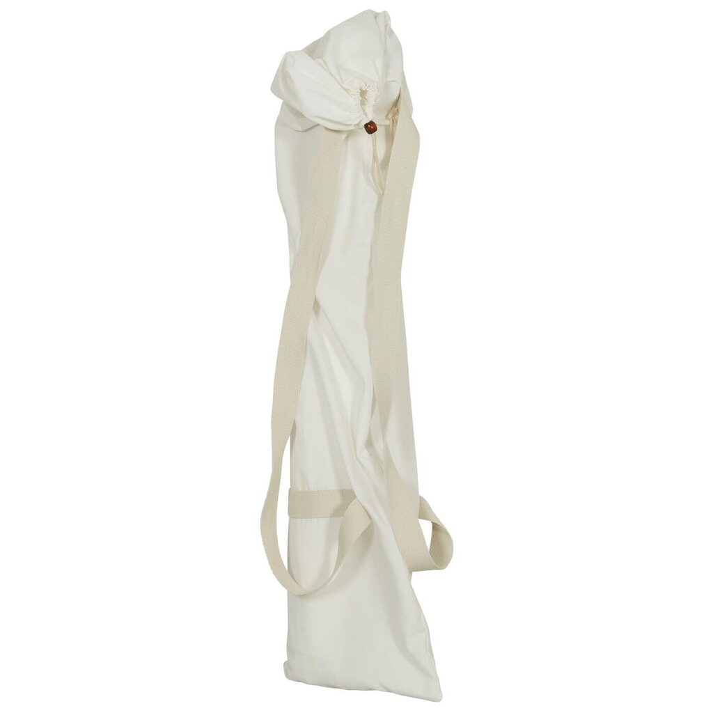 Sonnensegel mit Fransen und Holzstangen