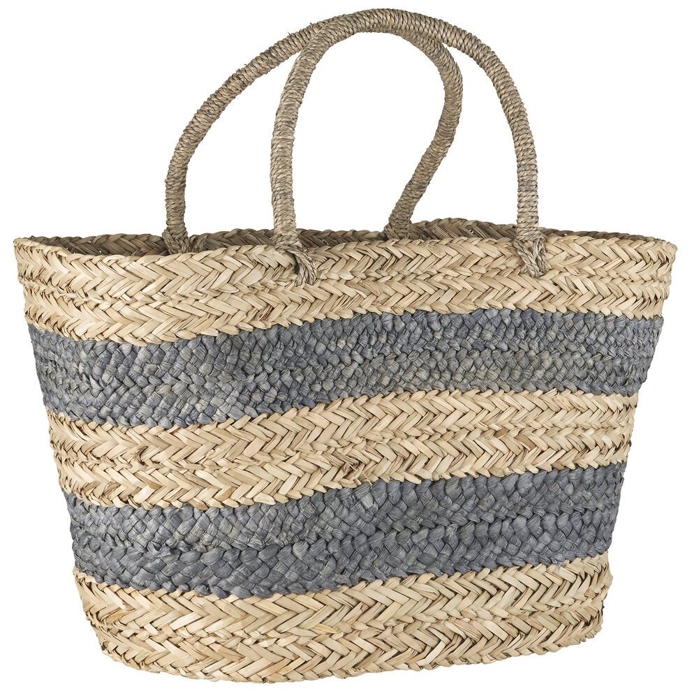 IB Laursen Strandtasche aus Seegras und Mais gestreift Preview Image