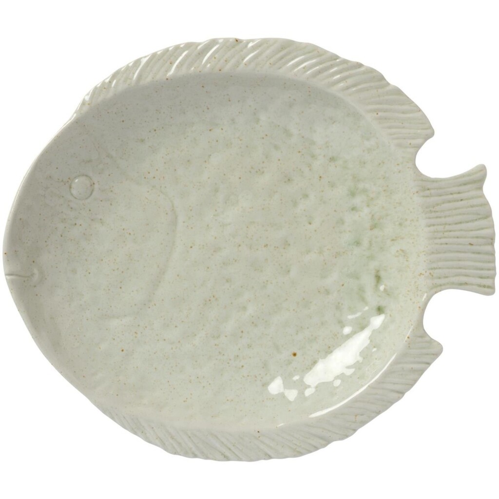 IB Laursen Serviertablett Ocean White, Fischförmig aus Steingut online kaufen bei SKANDEKO