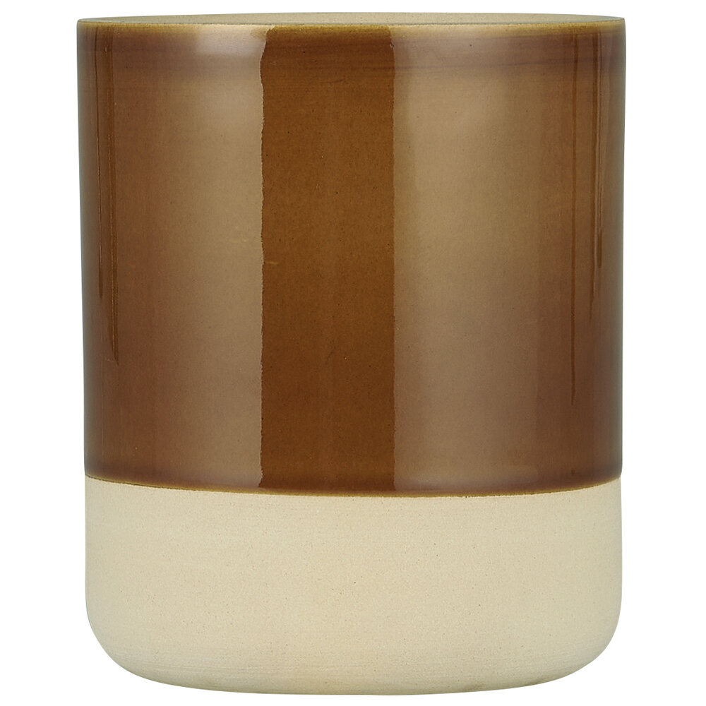 Topf mit beiger Kante unten