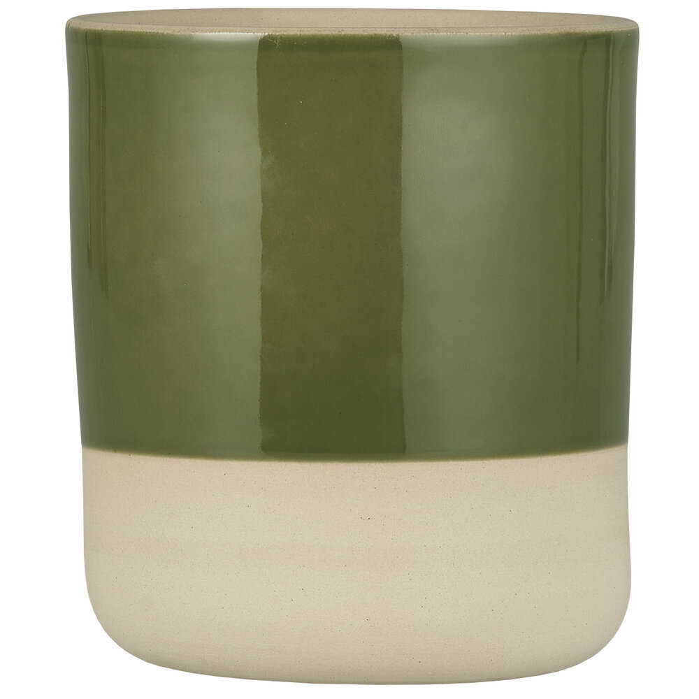 Topf mit beiger Kante unten