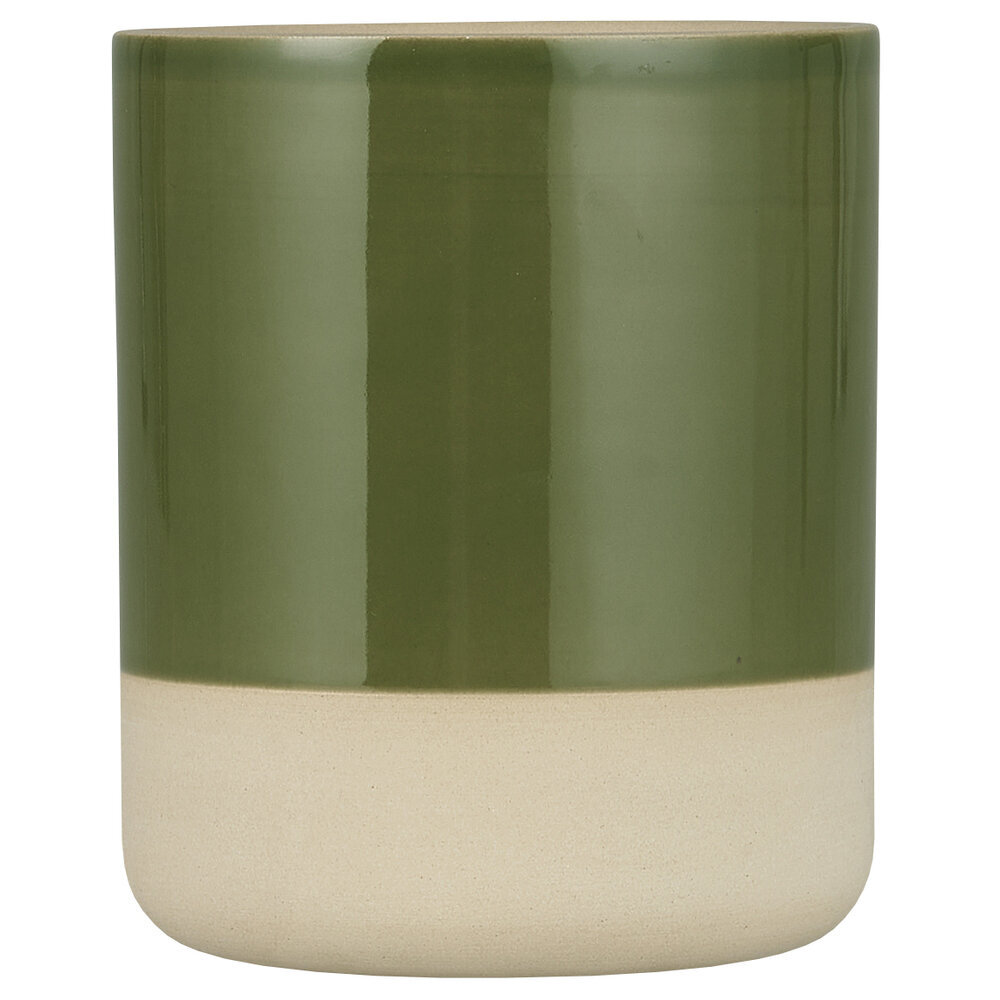 Topf mit beiger Kante unten