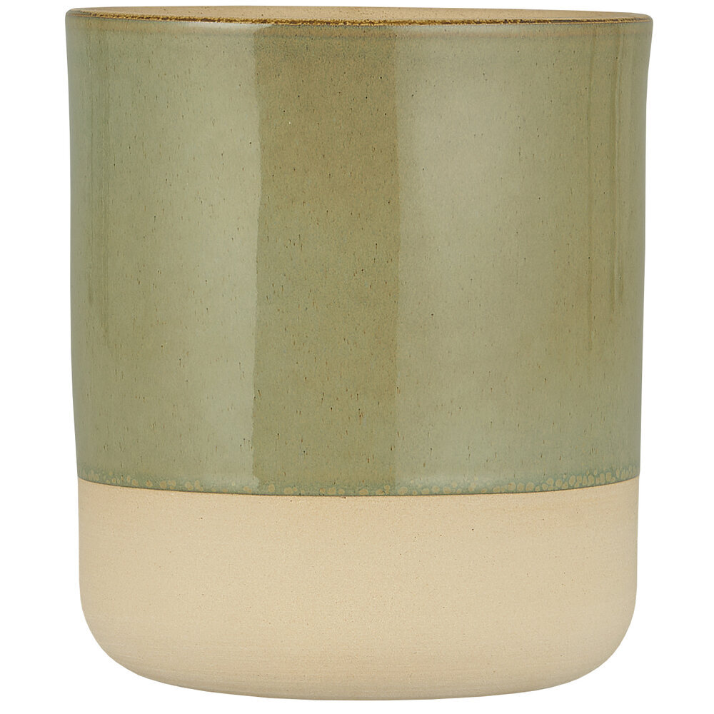 Topf mit beiger Kante unten