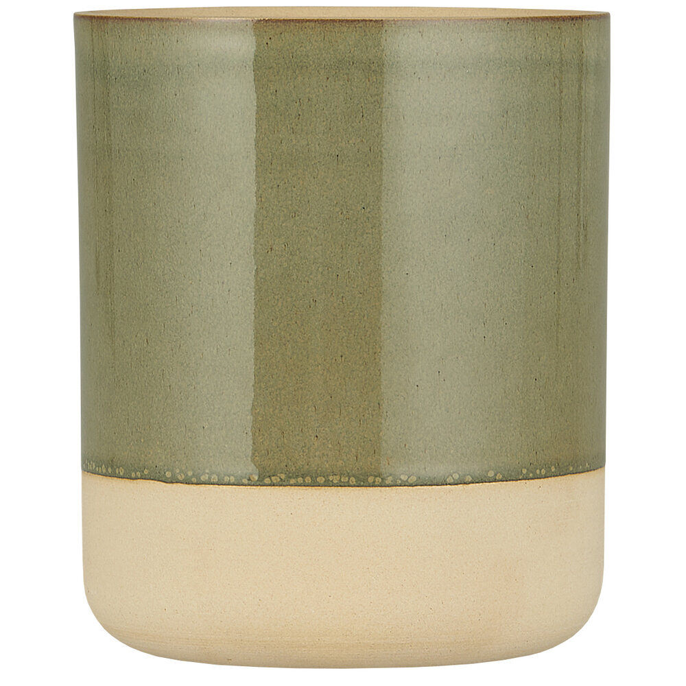 Topf mit beiger Kante unten