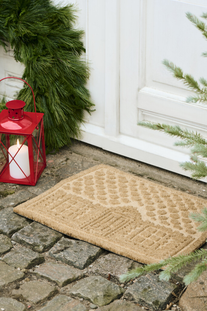 IB Laursen Türmatte eingeprägtes Weihnachtshaus, Fußmatte Weihnachten Preview Image