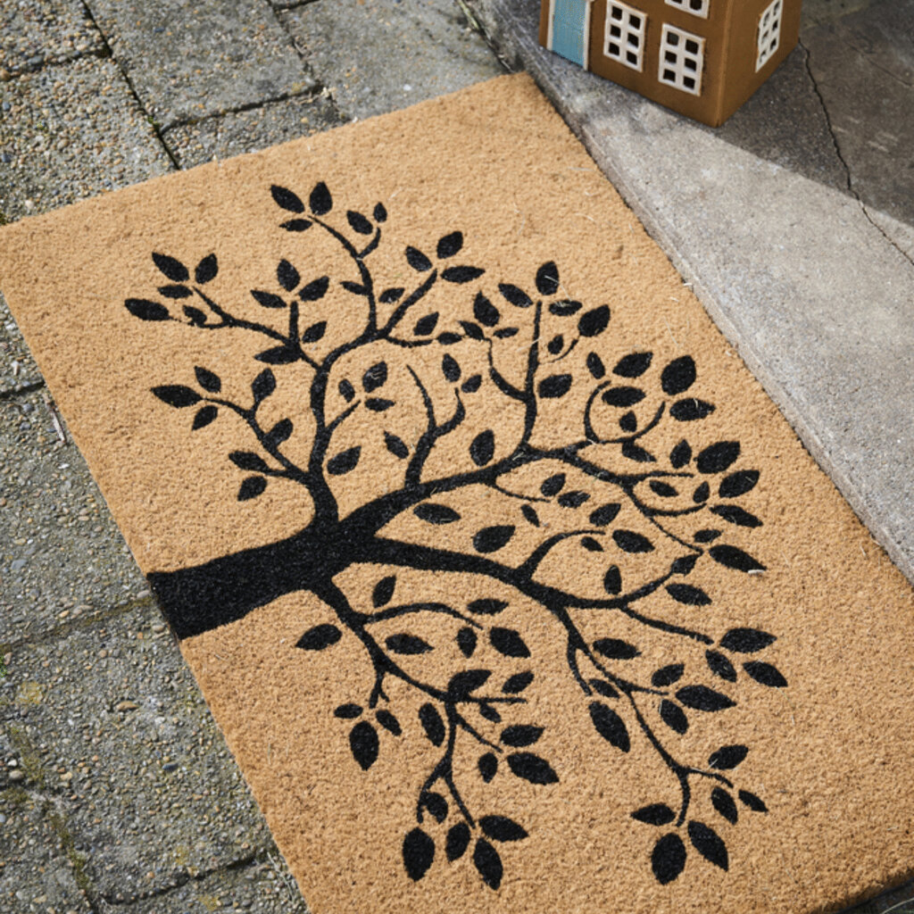 Ib Laursen Türmatte Fußmatte mit Baum Motiv, Kokos Preview Image