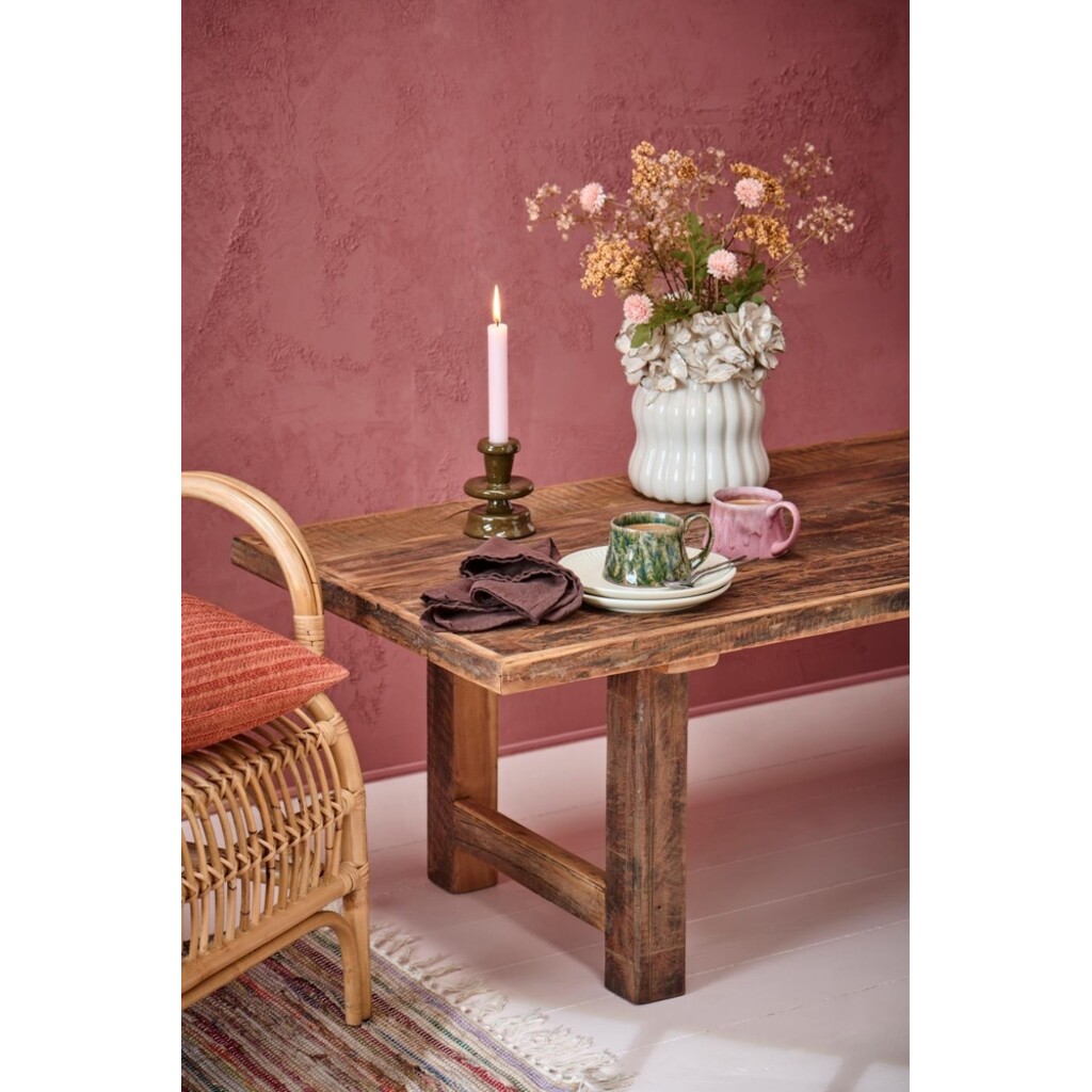 IB Laursen Vase Weiße Rose glasiert