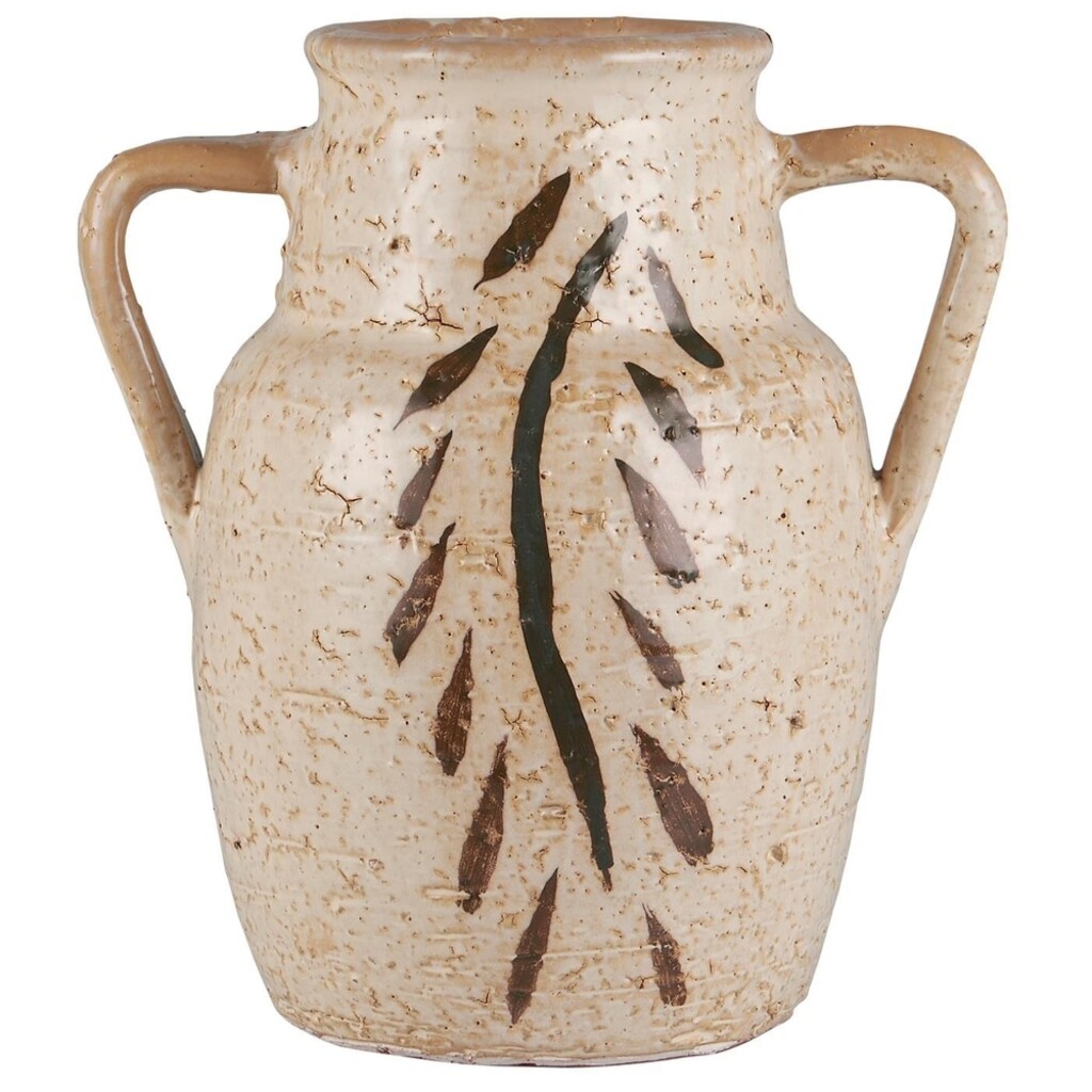 Ib Laursen Vase mit Henkeln Blattmuster Avignon Preview Image