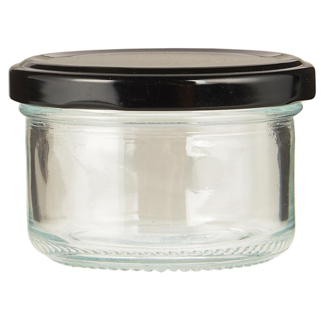 Vorratsglas mit schwarzem Schraubdeckel