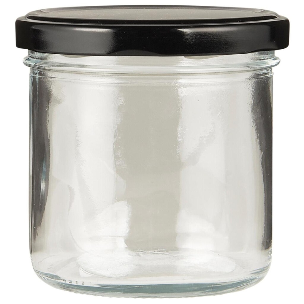 Vorratsglas mit schwarzem Schraubdeckel
