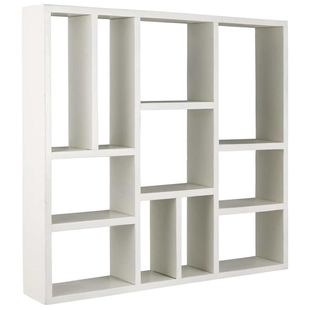 Wandregal mit Fächern UNIKA, weiß