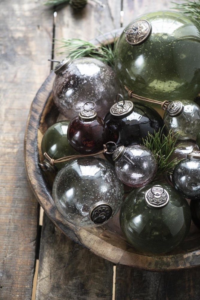 Impressionen zu Ib Laursen Weihnachtskugel Glas pebbled, Bild 1