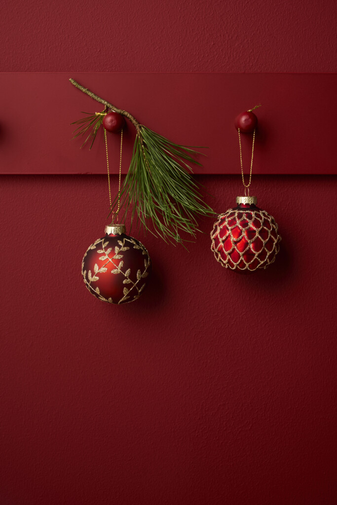 IB Laursen Weihnachtskugel zum Hängen Glitter 2er Preview Image