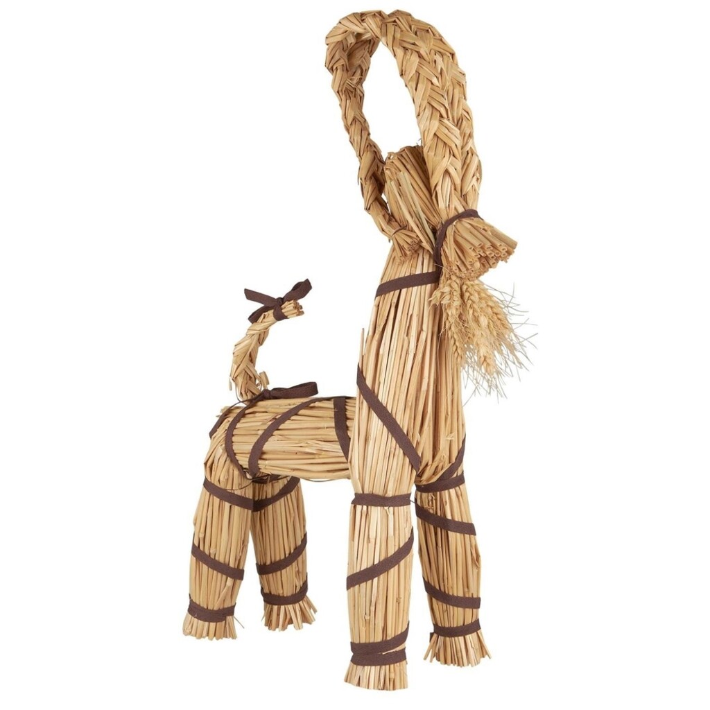 Weihnachtsziege aus Stroh
