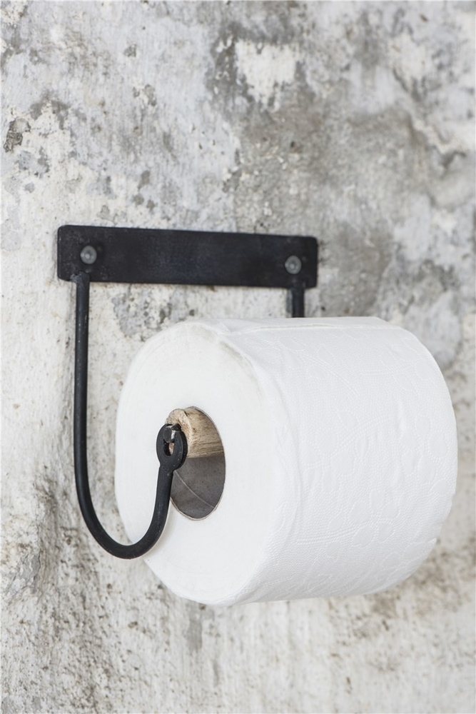 IB Laursen IB Toilettenpapierhalter aus Metall mit Holzrolle Preview Image