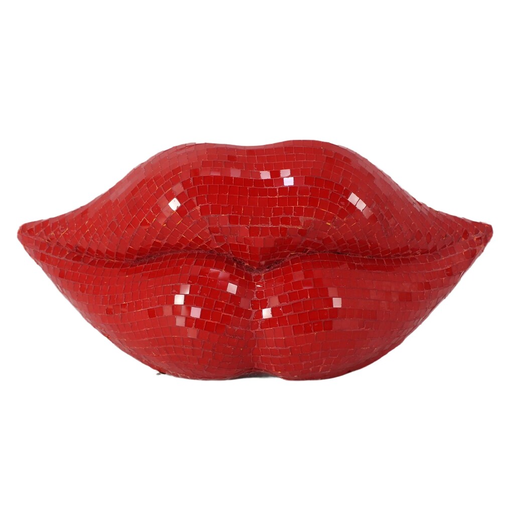 Invicta Dekoaufsteller Disco Lip: Rote 3D Mosaik Lippen – Glamour Statement von Invicta online kaufen bei SKANDEKO