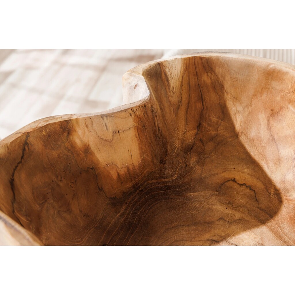 Dekoschale aus Teakholz Flowers