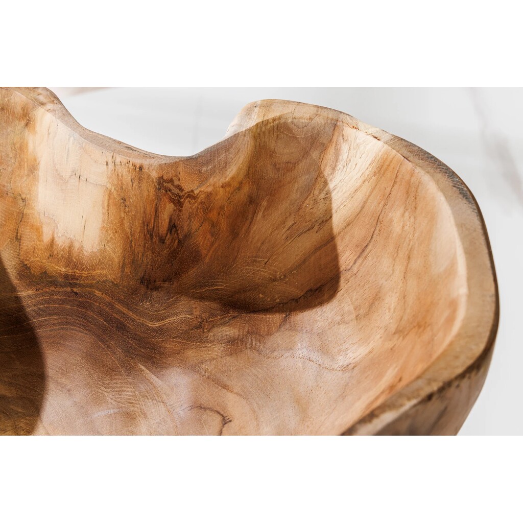 Dekoschale aus Teakholz Flowers