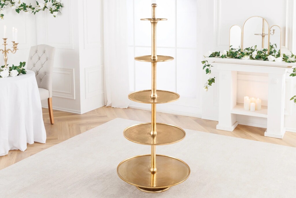 Invicta Etagere Abstract 150cm gold, 5 Ebenen Preview Image
