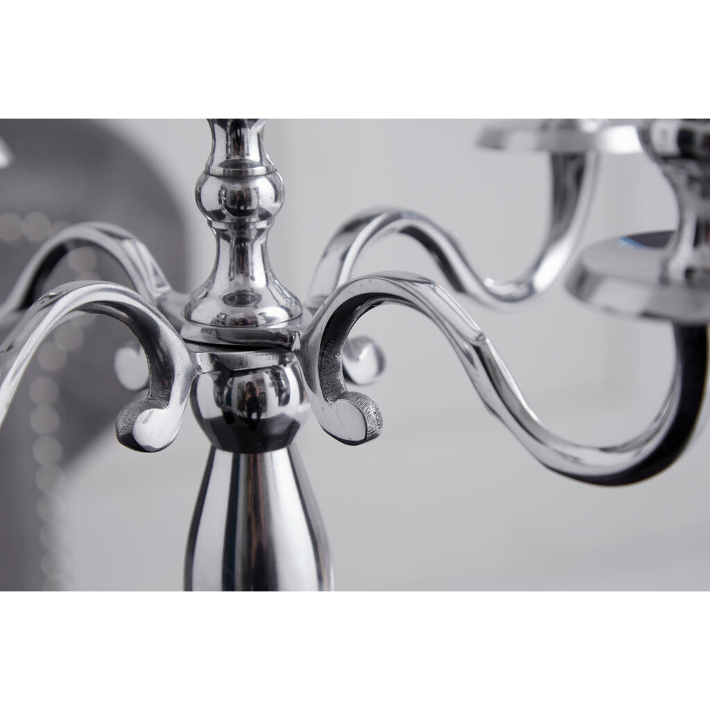 Kerzenständer Modern Barock 5-armig silber