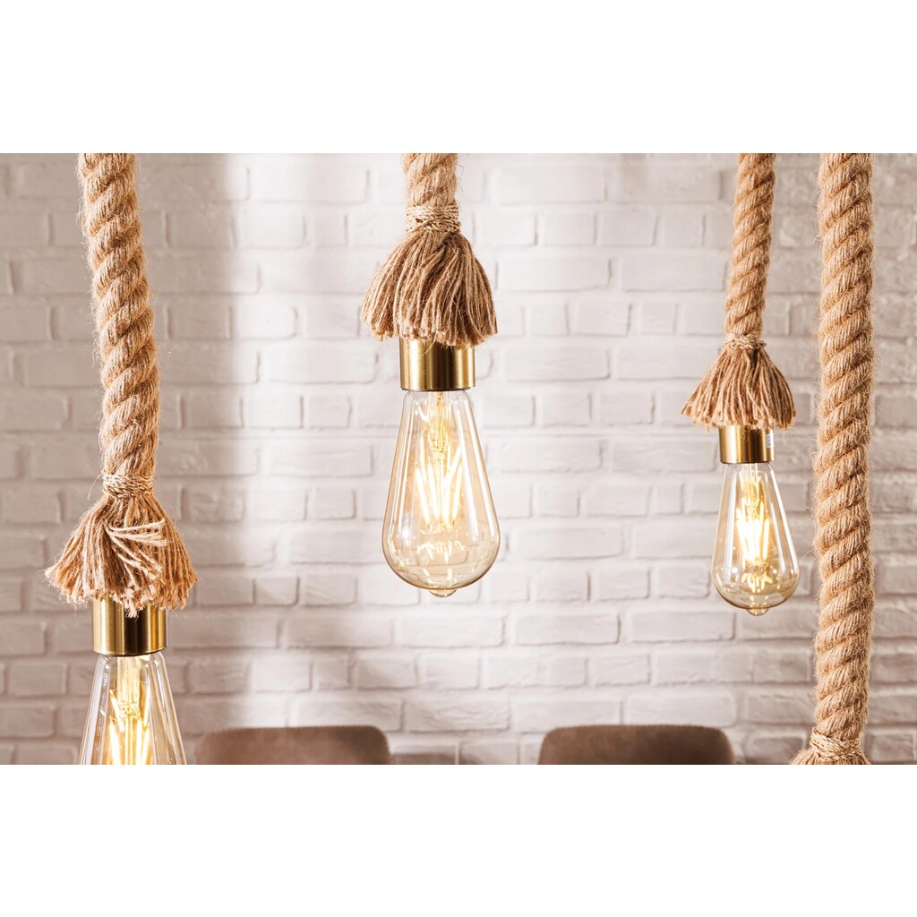 Pendelleuchte Seven Seas, recyceltes Akazienholz