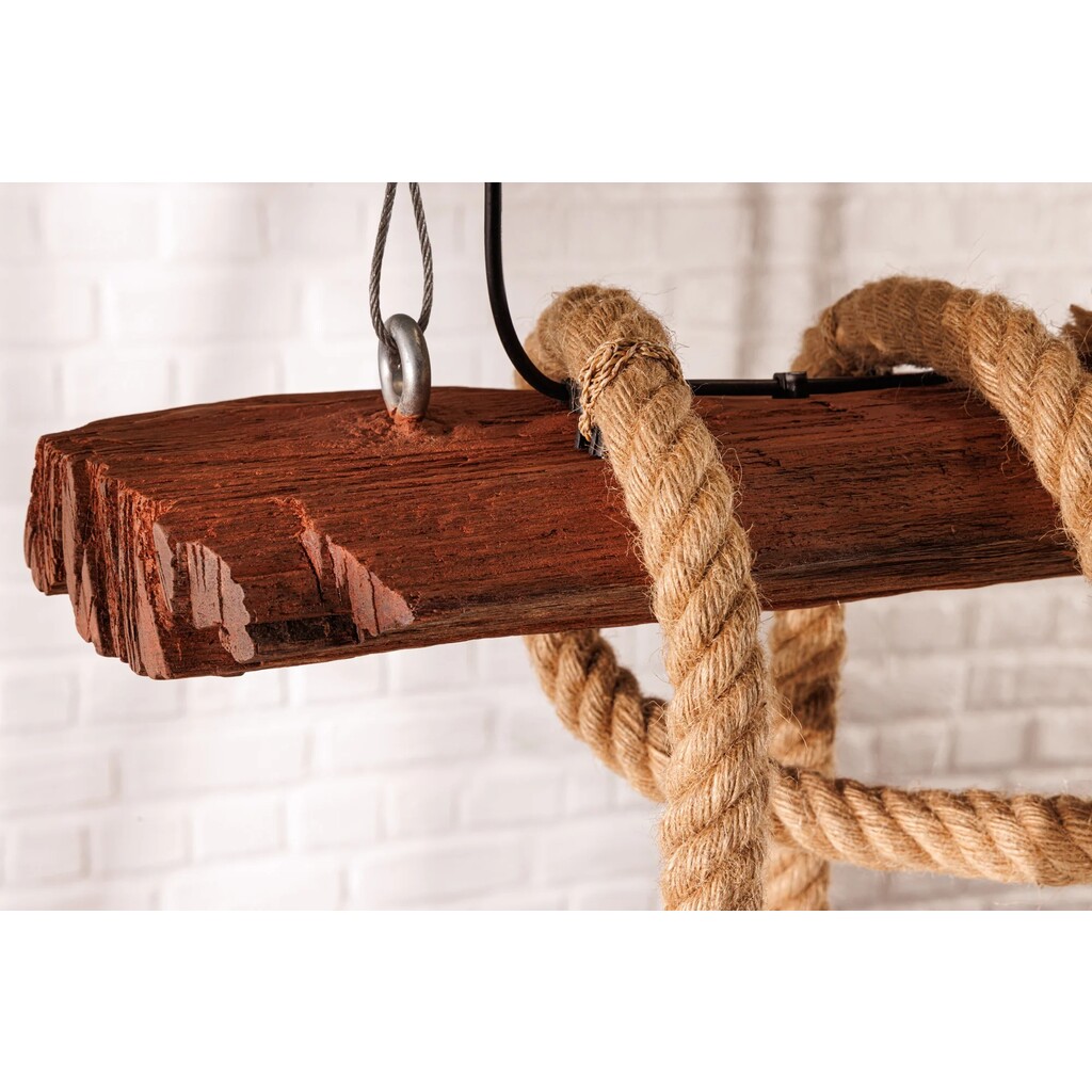 Pendelleuchte Seven Seas, recyceltes Akazienholz