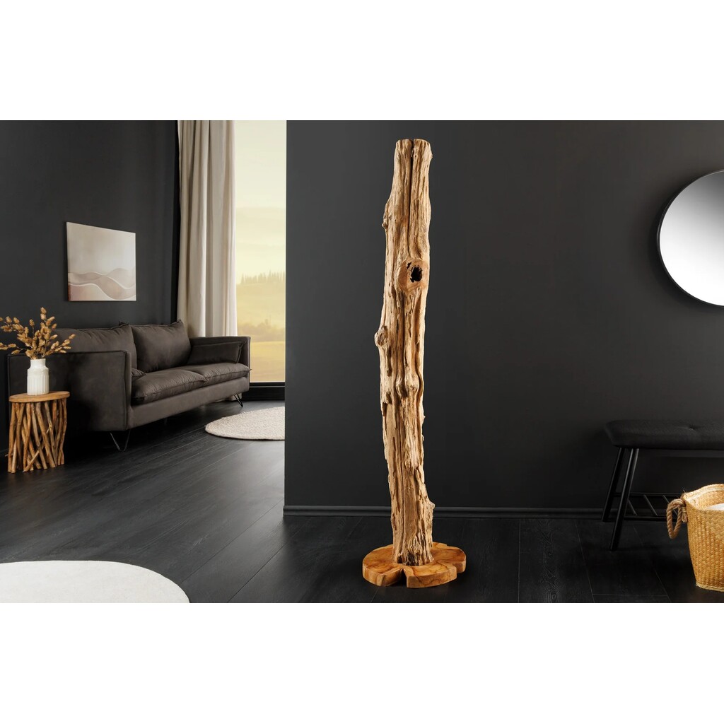 Skulptur Reef Treibholz Teak