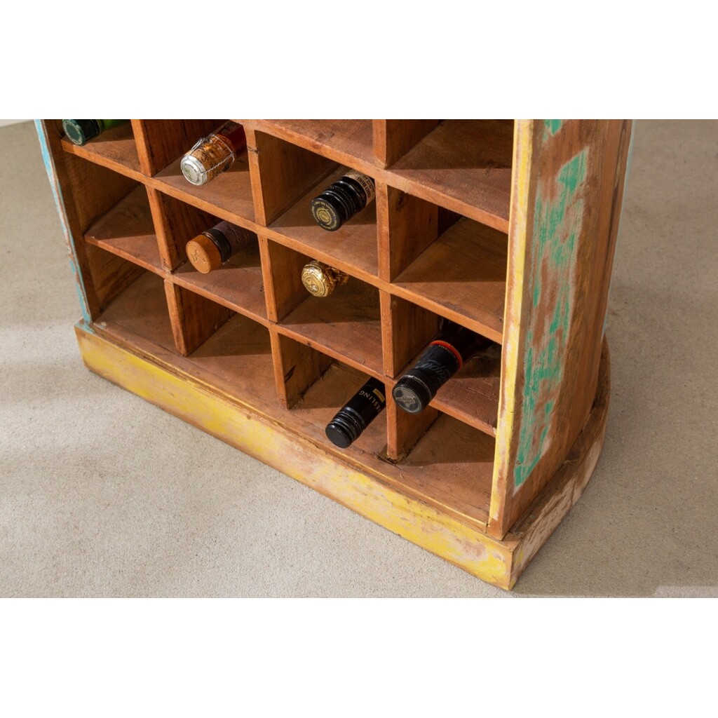 Weinregal & Stiefelregal Borneo 190cm | Recyceltes Mangoholz