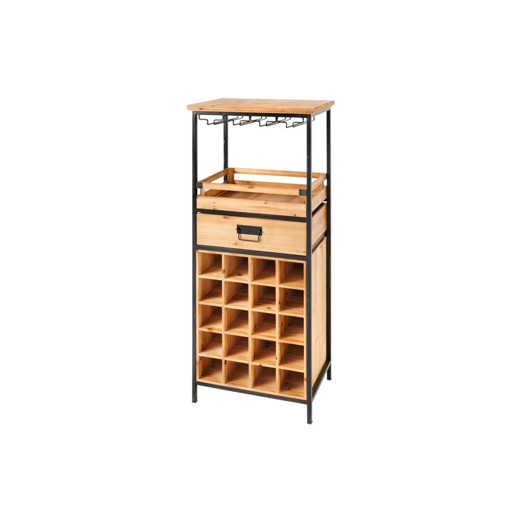 Invicta Weinregal Seven Seas für 20 Flaschen und Gläser Kiefernholz online kaufen bei SKANDEKO