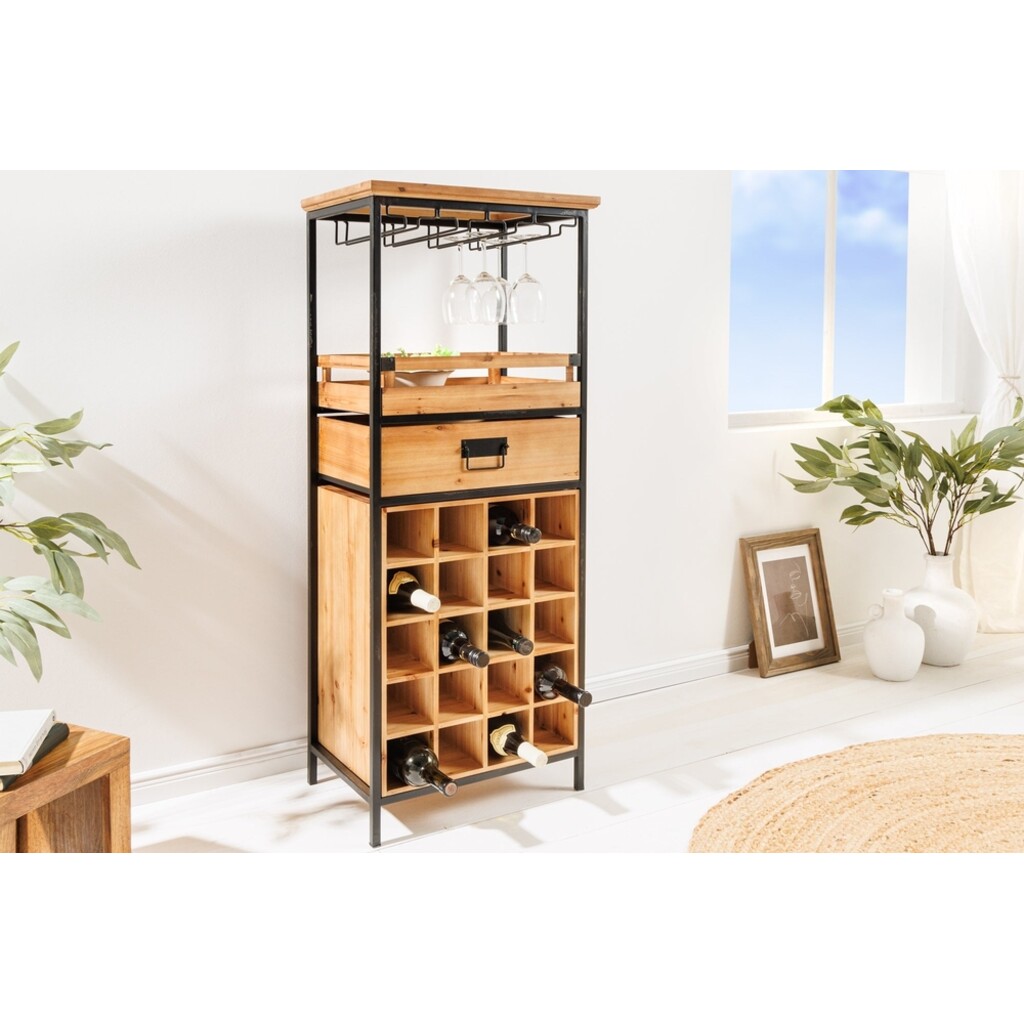 Invicta Weinregal Seven Seas für 20 Flaschen und Gläser Kiefernholz online kaufen bei SKANDEKO (Ansicht 2)