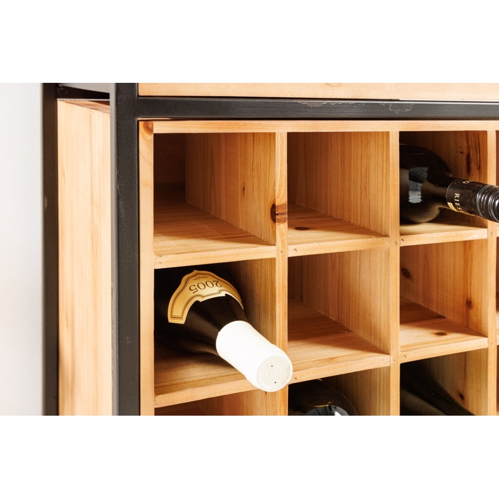 Weinregal Seven Seas für 20 Flaschen und Gläser Kiefernholz