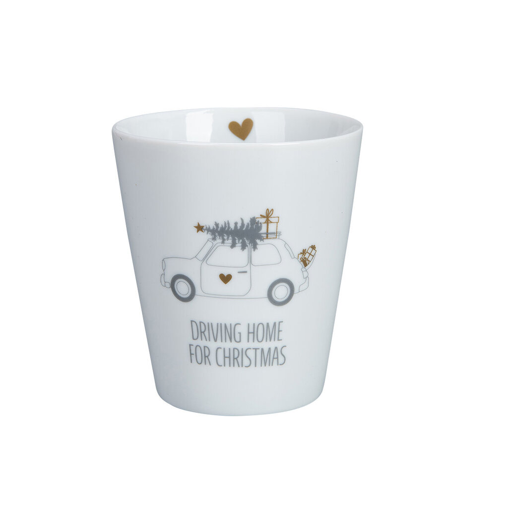 Krasilnikoff Becher Happy Mug Driving Home For Christmas White Preview Image