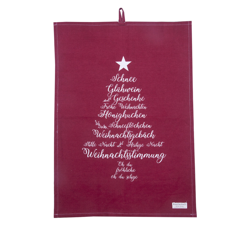 Krasilnikoff Geschirrhandtuch Christmas Words Preview Image