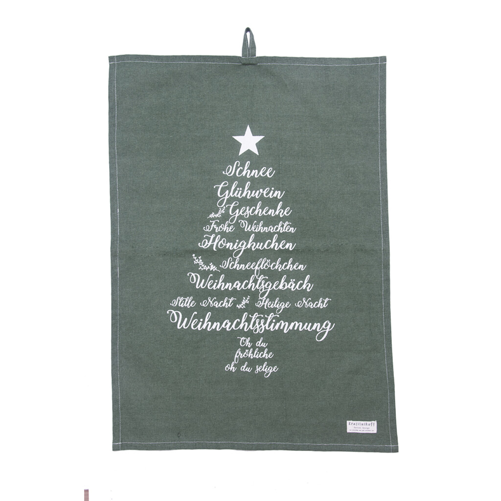 Krasilnikoff Geschirrhandtuch Christmas Words Preview Image